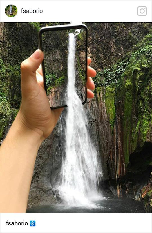 vue du smartphone catarata del toro