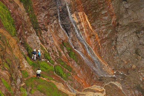 Zona de aterrizaje de rapel catarata del toro